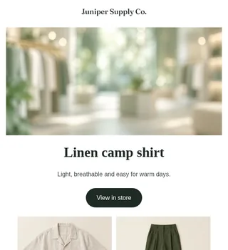 Your store’s email, ready to make your own
