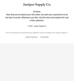Preview of the First purchase welcome · email 2 template