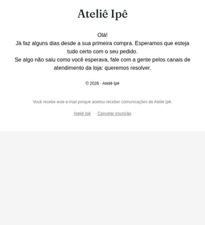 Prévia do modelo Boas-vindas da primeira compra · e-mail 3