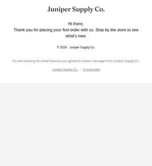 Preview of the First purchase welcome · email 4 template