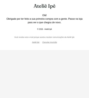 Prévia do modelo Boas-vindas da primeira compra · e-mail 4